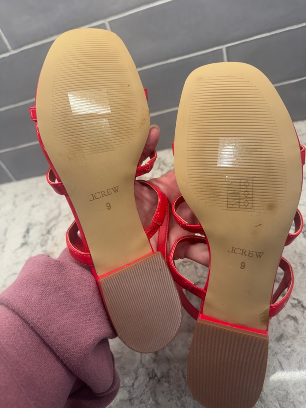 J.Crew Factory Red Patent Strappy Sandals - Picture 5 of 6